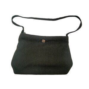 LINA Women Crossbody Crochet Purse Zip Closure Black Parties Casual Work P-1